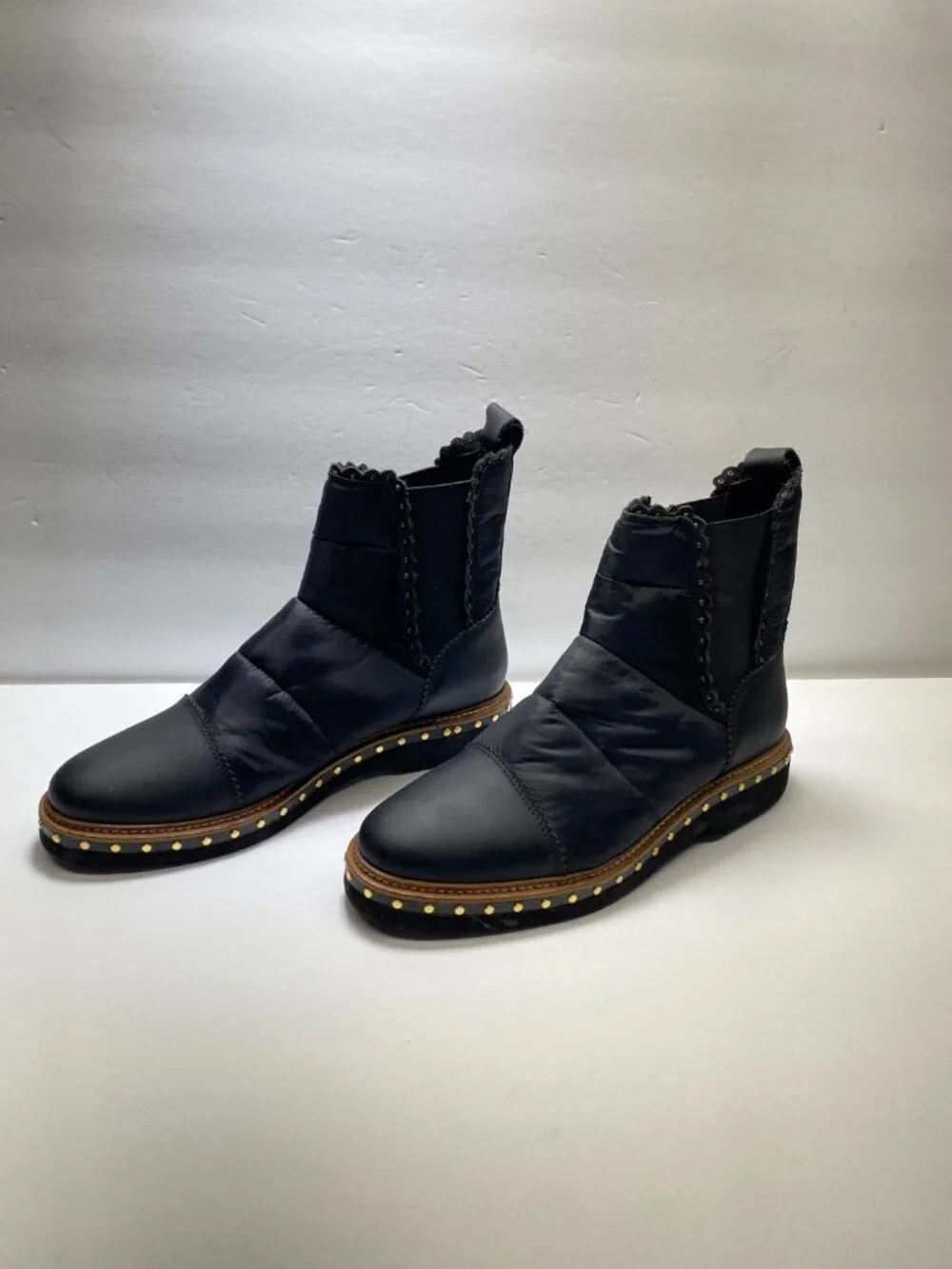 Free People Women's Atlas Puffer Chelsea Black Boot Sz 9